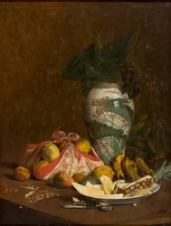 Still Life with Vase and Fruit